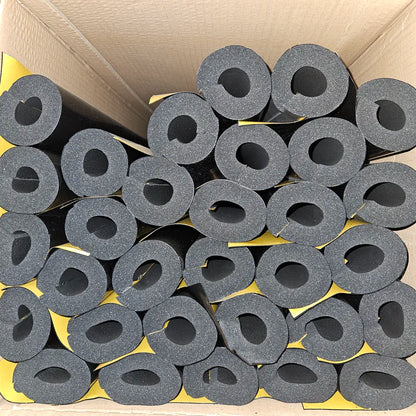 19mm Thick 54mm Bore Black Heat Pump Pipe Insulation - 1m Length